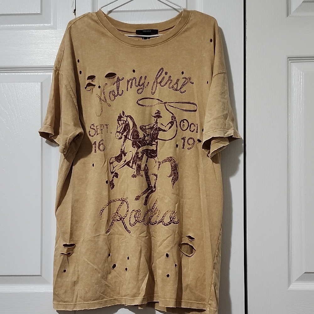 Forever 21 Tan Graphic Men's Tee